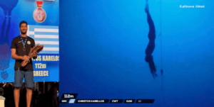 Ο Ξηρομερίτης Χρήστος Καρέλος με μια ανάσα έκανε βουτιά 112 μέτρα και πήρε χάλκινο στο παγκόσμιο πρωτάθλημα ελεύθερης κατάδυσης βάθους